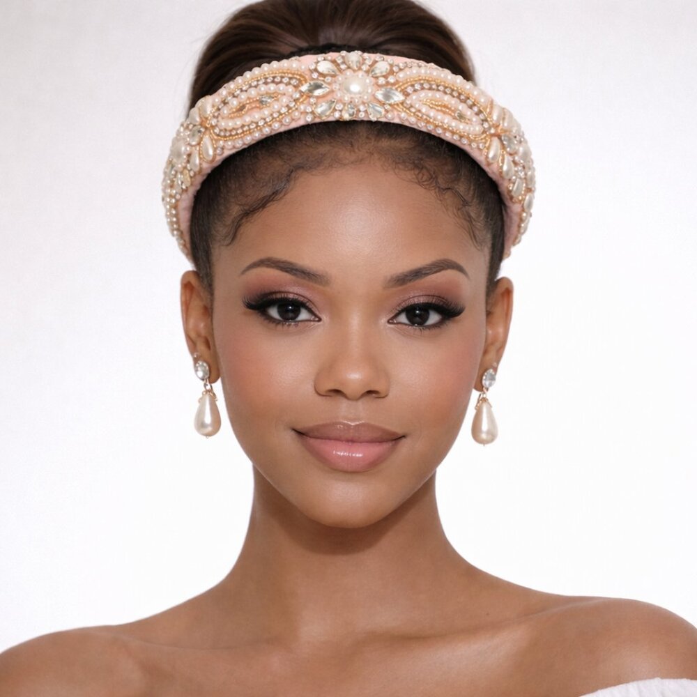 Luxury Pearl & Crystal Embellished Headband | Elegant Statement Hairpiece